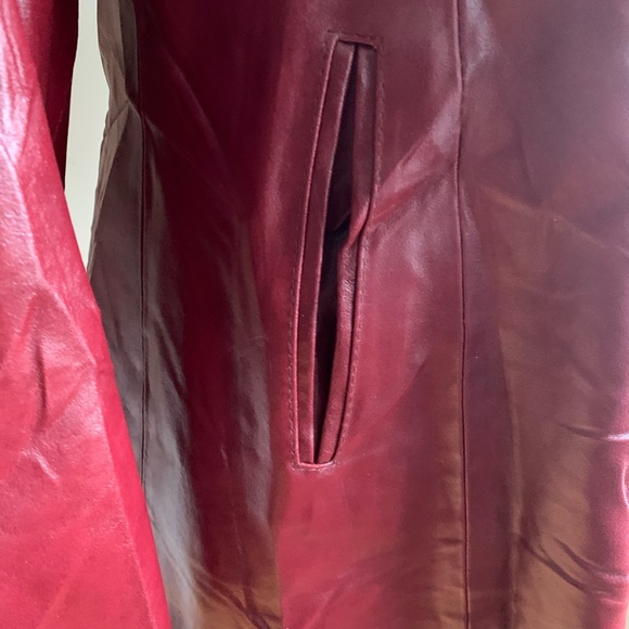 Authentic Vera Pelle burgundy jacket size L - Picture 8 of 14